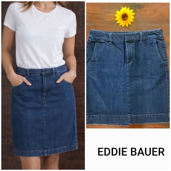 Eddie Bauer Dresses & Skirts - Eddie Bauer Pencil Denim Skirt